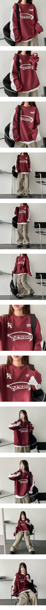 Napping Broken Line Color Sweatshirt