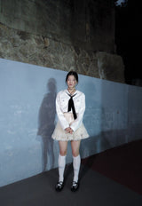 セーラータイブラウス / SAILOR TIE BLOUSE _WHITE