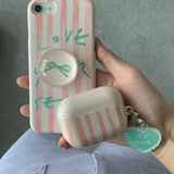 エアポッズ・バッズケース _ コーラルレター / Airpods • Buds case _ Coral letter