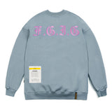 GOTHIC FEEL GOOD OVERSIZED HEAVY SWEAT CREWNECK BLUE GREY / BLACK (6626802630774)