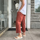 レイヤードスリットコットンノースリーブタンク / Layered Slit Cotton Sleeveless Tank (3 colors)