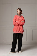 Pigment washed crewneck - Pink (4622121828470)