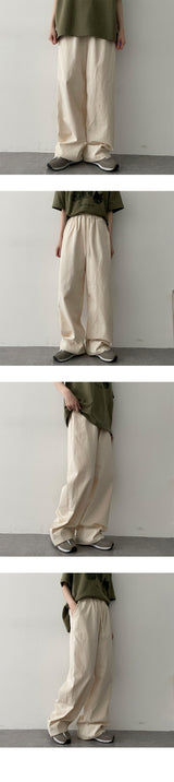 バイオウォッシュドコットンベンダブルワイドパンツ / Bio-washed cotton bendable wide pants