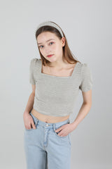 ストライプパフTシャツ / Stripe Puff T-shirt Ivory
