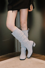 ブラーリーリンクルロングブーツ / BLURRY WRINKLE LONG BOOTS_3COLORS