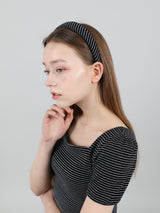 モダンストライプヘアバンド / Modern Stripe HairBand Black