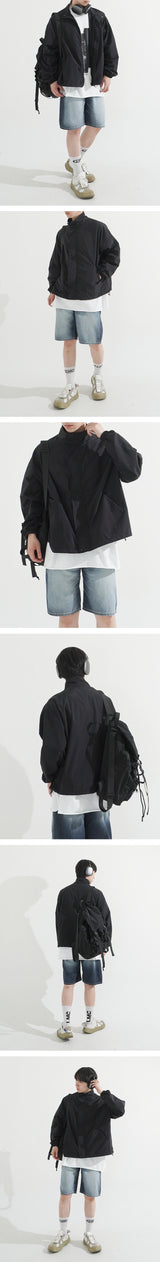 Gorpcore High-neck String Windbreaker