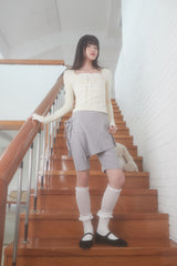 LACE RIBBON TOP (BABY YELLOW)