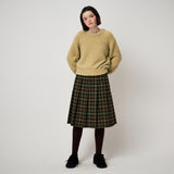 FLUFFY KNIT PULLOVER, MOS GREEN