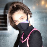 FASHION MASK - STRIPE BLACK (4626277138550)