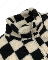 UIウールチェックタートルネックジップアップ/UI Wool Check Turtleneck Zip-Up (2 colors)