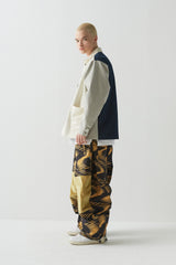 ウェーブベルベットスーパーワイドボックスパンツ / BSR2223FWPT015 ZGZG WAVE VELVET SUPER WIDE BOX PANTS GOLD