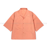 YM クリースクロップドシャツ / YM Crease Cropped Shirt (4 colors)