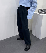 カーリング3タックスラックス/UN718 Curling Three-Tuck Slacks (3 colors)