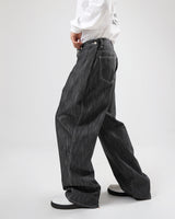 ダブルフェイスドボタンデニムパンツ/double faced button denim