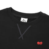 キルシードゥードゥルチェリークロップ丈トレーナー／DOODLE CHERRY CROP SWEAT [BLACK] (6658896691318)