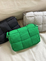 Pulson Square Grid Padding Shoulder Cross Bag