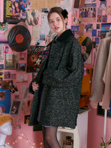 DONA SINGLE HALF TWEED COAT_BLACK (6612507492470)