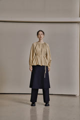 ウールツイルセットアップスカート/WOOL TWILL SETUP SKIRT_NAVY