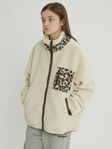 (JP-21705) LEOPARD FLEECE JUMPER IVORY (6605060374646)