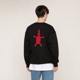 [UNISEX] Rabbit clip sweatshirt. (6655522340982)