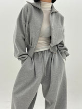ビッグカーラブラッシジップアップ / Big Kara brushed zip-up (3color)