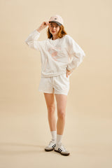 チェリーアーチロゴウーブンピストトップ／CHERRY ARCH LOGO WOVEN PISTE TOP [WHITE]