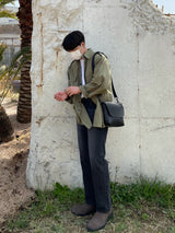 ピーチオーバーフィットシャツ/ポケットシャツ/PEACH OVERFIT TWO POCKET SHIRTS(3COLOR)