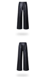 レザーストレートトラウザーズ / leather straight trousers