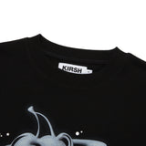 チェリープラネットグラフィッククロップスウェットシャツ / CHERRY PLANET GRAPHIC CROP SWEATSHIRT [BLACK]