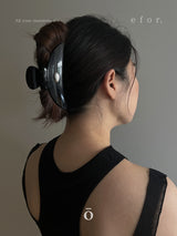 ロゴボタンヘアクリップ L