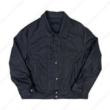 レザーピンタックジャケット/EV leather pin tuck jacket (3 colors)