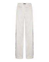[REORDER] Pleated Logo-Tape Trousers _ White