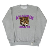 [UNISEX] Big Real Leopard Font White Clip Sweatshirt (6654940282998)