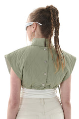 キルティングクロップベスト/QUILTING CROPPED VEST