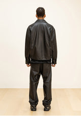 ラムスキンオーバーフィットボンバージャケット/LAMSKIN OVERFIT BOMBER JACKET