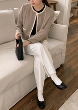[SHOPPERMADE] Mood No Collar Round Jacket (2color)