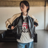 ショルダーキャンバークロップレーサージャケット (2 color)
