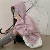 Leahy Two-Way Semi-Crop Hood Windbreaker (4 colors)