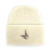バタフライアンゴラビーニー/Butterfly Angora Beanie [Ivory]