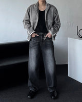 NOS101 Black Blue Over Wide Denim (XS ~ L)