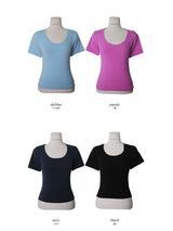 シンプルクロップ半袖Tシャツ