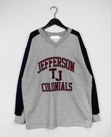 JeffersonVネックスウェットシャツ/Jefferson V-Neck Sweatshirt (2color)ね