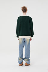ドゥードゥルチェリーピクセルグラフィックニット／DOODLE CHERRY PIXEL GRAPHIC KNIT [DARK GREEN]