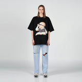 BABY FACE GLASSES BOY SHORT SLEEVE T-SHIRT BLACK