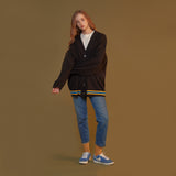 THREE LINES KNIT CARDIGAN_BLACK (6610782322806)