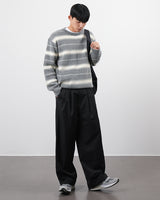 ダイアゴナルラインツータックワイドスラックス/diagonal line two tuck wide slacks 3color