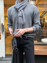 LMN レギュラーロールアップデニムパンツ / LMN Regular Roll-Up Denim Pants (Black)