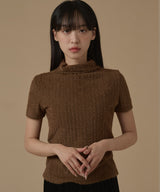 HALF SLEEVE HIGH NECK TOP