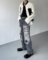 ダークブルービンテージワイドデニム / TR2423 Dark Blue Vintage Wide Denim (XS ~ L)
